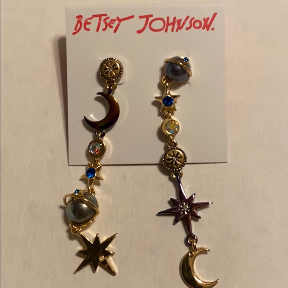 New Betsey Johnson Space Earrings